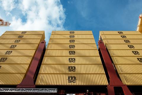 Container MSC Mediterranean Shipphing Company