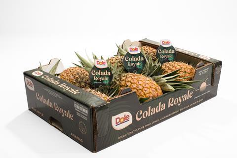 US cutout Dole Colada Royale carton