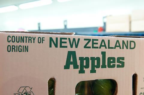 NZ apple carton
