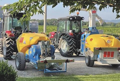 Martignani sprayers on tractors