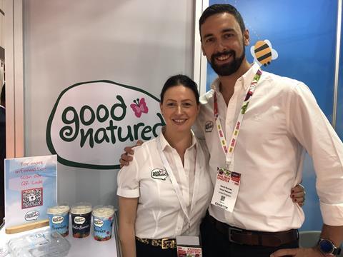 Jill Witheyman with Angus Soft Fruits sales director David Buxcey