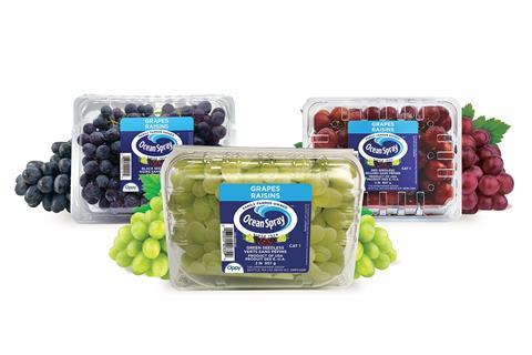 Ocean Spray grape clamshells 2023