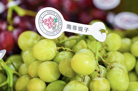 South African grapes in China