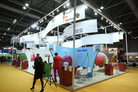 Elbe Obst auf dem Gemeinschaftsstand des vergangenen Jahres  Foto: Messe Berlin