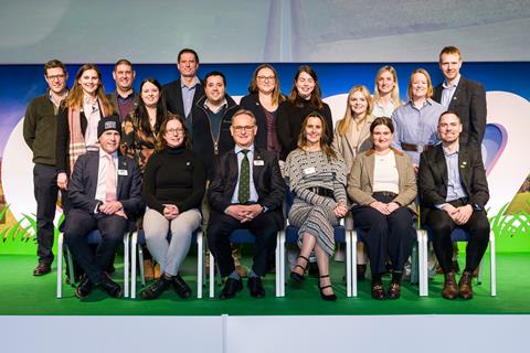An OFC 2026 group photo with TIAH, Inspire and BASF