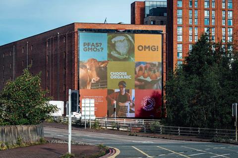 The association have taken over the UK’s largest billboard to mark the beginning of Organic September