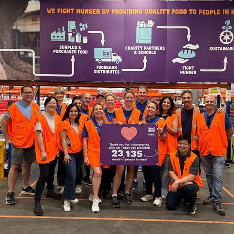 Corteva Agriscience employees volunteer at a Foodbank DC in Sydney