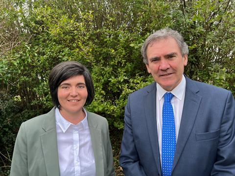 NFU Cymru President Aled Jones and NFU Cymru Deputy President Abi Reader