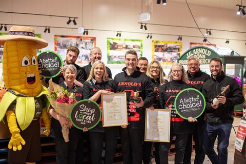 Arnold’s after winning the 2023 ‘A better choice!’ Retailer of the Year, People’s Choice Award