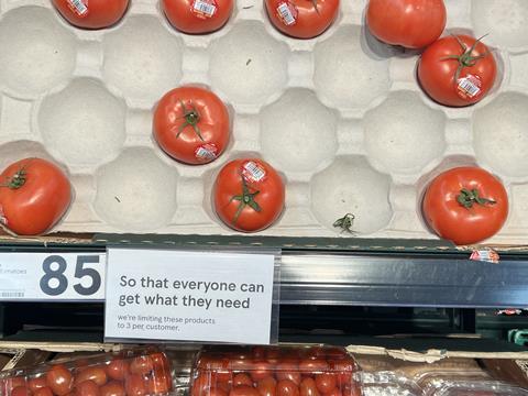 Tesco tomato shortage rationing