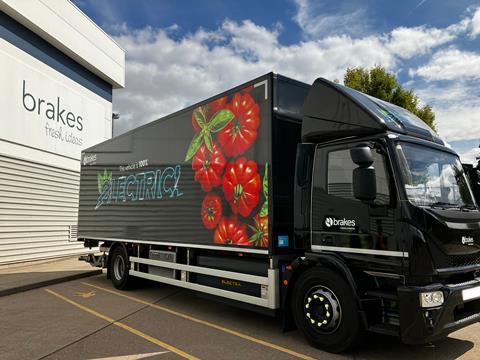 The group is piloting electric delivery vehicles at its UK businesses Brakes and SSG