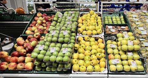 European apples on sale at a branch of Kronan in Iceland