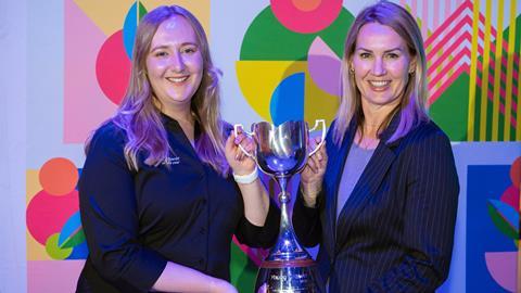 2025 Young Grower winner Phoebe Scherer (left)