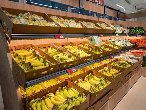 GB Lidl store bananas