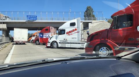 Chilean truckers strike