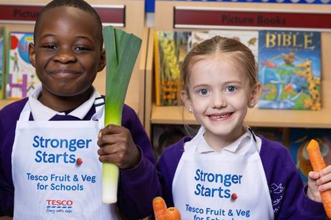 Tesco is committing more money to free fruit and veg for schools