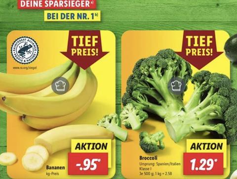 Lidl banana promotion