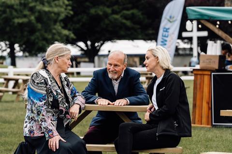L-r: Carol Paris, chief executive, Royal Bath & West of England Society; Stewart Crocker, chair of the board of Sustainable Food Somerset; and First Milk sales and marketing director Leona McDonald