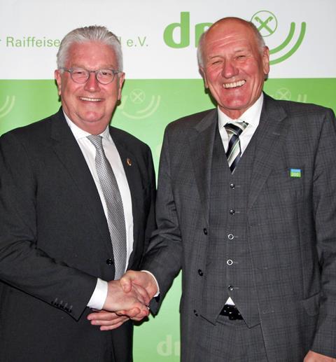 (v.l.) Karl Voges, Vorstand Landgard eG und BVEO-Vorsitzender, und DRV-Präsident Manfred Nüssel, Foto: DRV