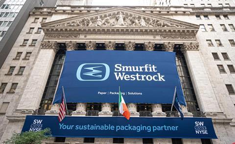 Das Logo von Smurfit Westrock an der Börse in New York