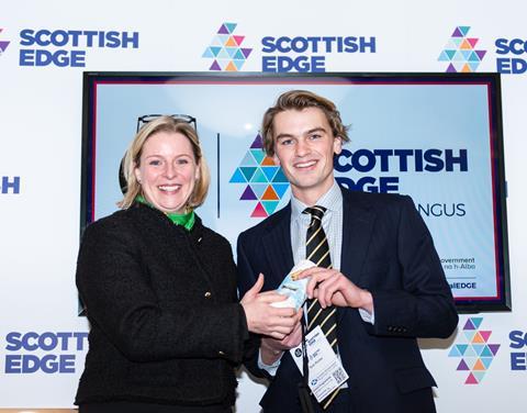 Tom Porter received the Regional EDGE grant at a ceremony in Dundee on 26 February