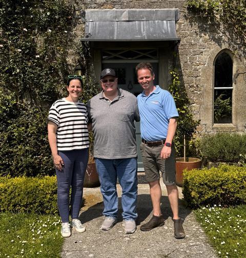 Carbon Farmer 2025 winners and dairy farmers Stuart and Helen Rogers, with regenerative pioneer Gabe Brown