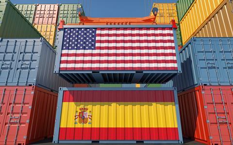 US Spain containers trade