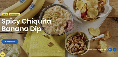 The QR codes link to a range of recipe ideas on Chiquita's website