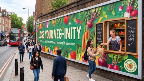 Choat's vision for the UK's first ever 'greengrocer billboard'