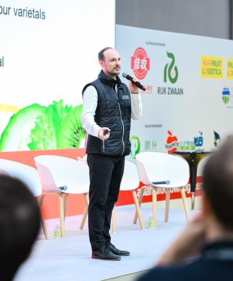 Greg Palmer spoke at the Asiafruit Knowledge Centre