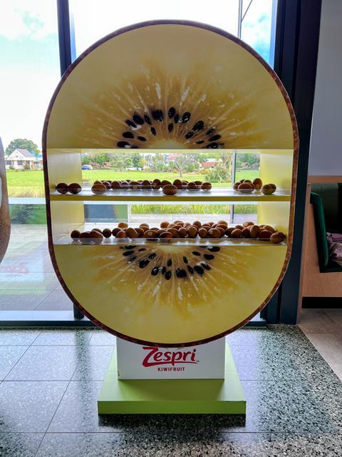 NZ Zespri HQ kiwifruit stand