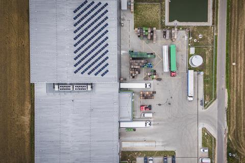 Gruppa Organic Poland warehouse birds-eye view