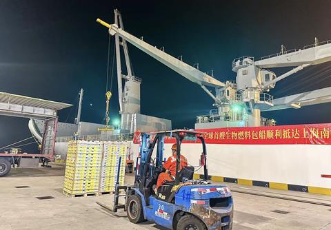The vessels unloading in Shanghai