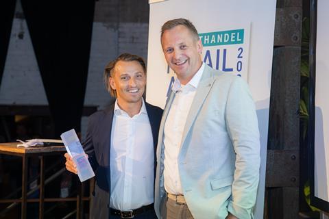 Christoph Stricker (l.) von Edeka freute sich mit Laudator Michael Rachul (SanLucar).