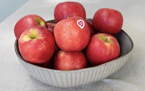 Pink Lady apples in a bowl