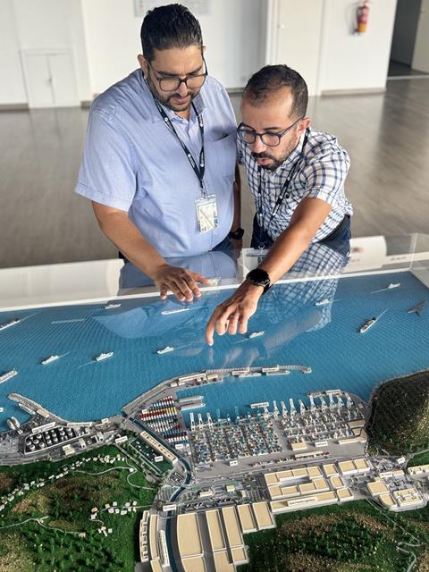 Anouar El Haossasse of Tanger Med and Ibrahim Bouhanch of Morocco Foodex