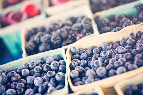 Generic blueberries in recyclable punnets Adobe