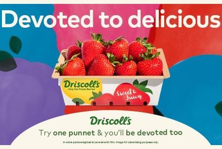 The London campaign includes branded billboards, berry sampling, and a fruit-gifting installation