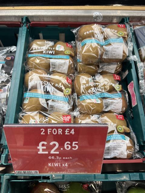 Zespri kiwifruit Marks and Spencer