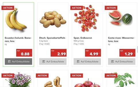 Kaufland online produce prices