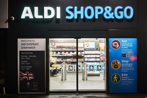 Aldi's Shop&Go store in Greenwich, London