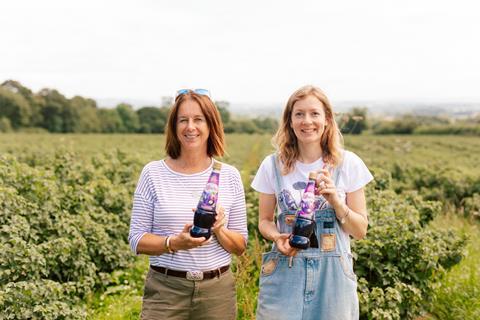 Chair of the Blackcurrant Foundation, Jo Hilditch (left), with blackcurrant grower Rosie Begg