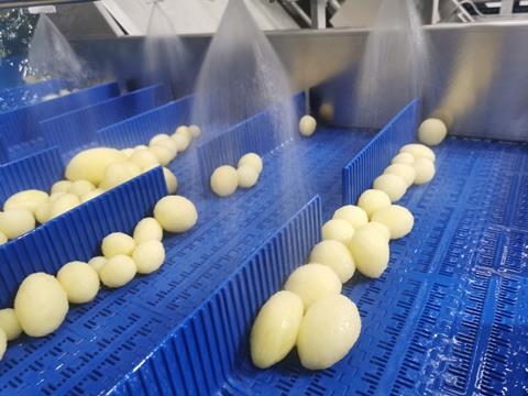 Naturitalia washing potatoes Patfrut