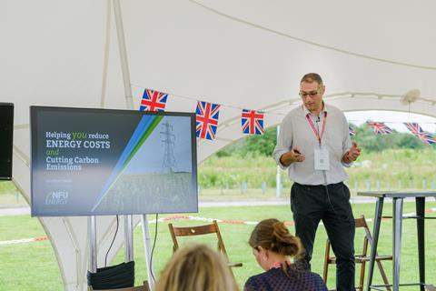 John Swain of NFU Energy advised delegates on how to cut their energy costs and carbon emissions