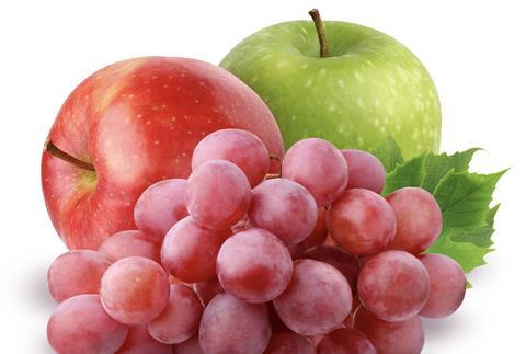 Apples grapes white background Adobe