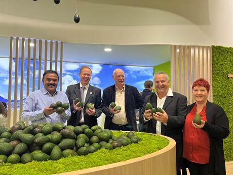 High res Westfalia avocado India (l-r) GVK Naidu, Zac Bard, Amos Or, David Levin and Ms Levin