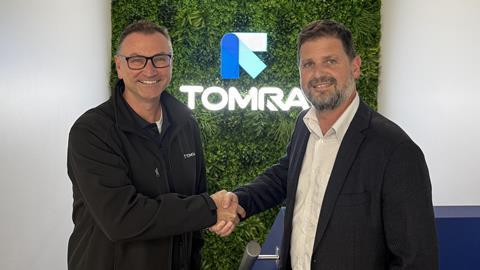 (l-r) Tomra Food Australia CEO Paul Slupecki with AC Foods Australia general manager Brett Jackson