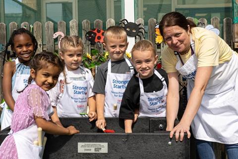 The planters are being donated to schools