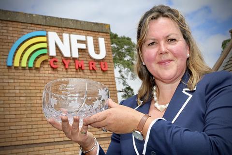 Last year's NFU Cymru Woman Farmer of the Year, Clare Morgan