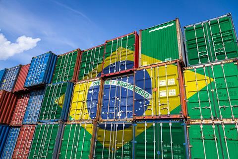 GEN Brazil flag containers AdobeStock_303736242